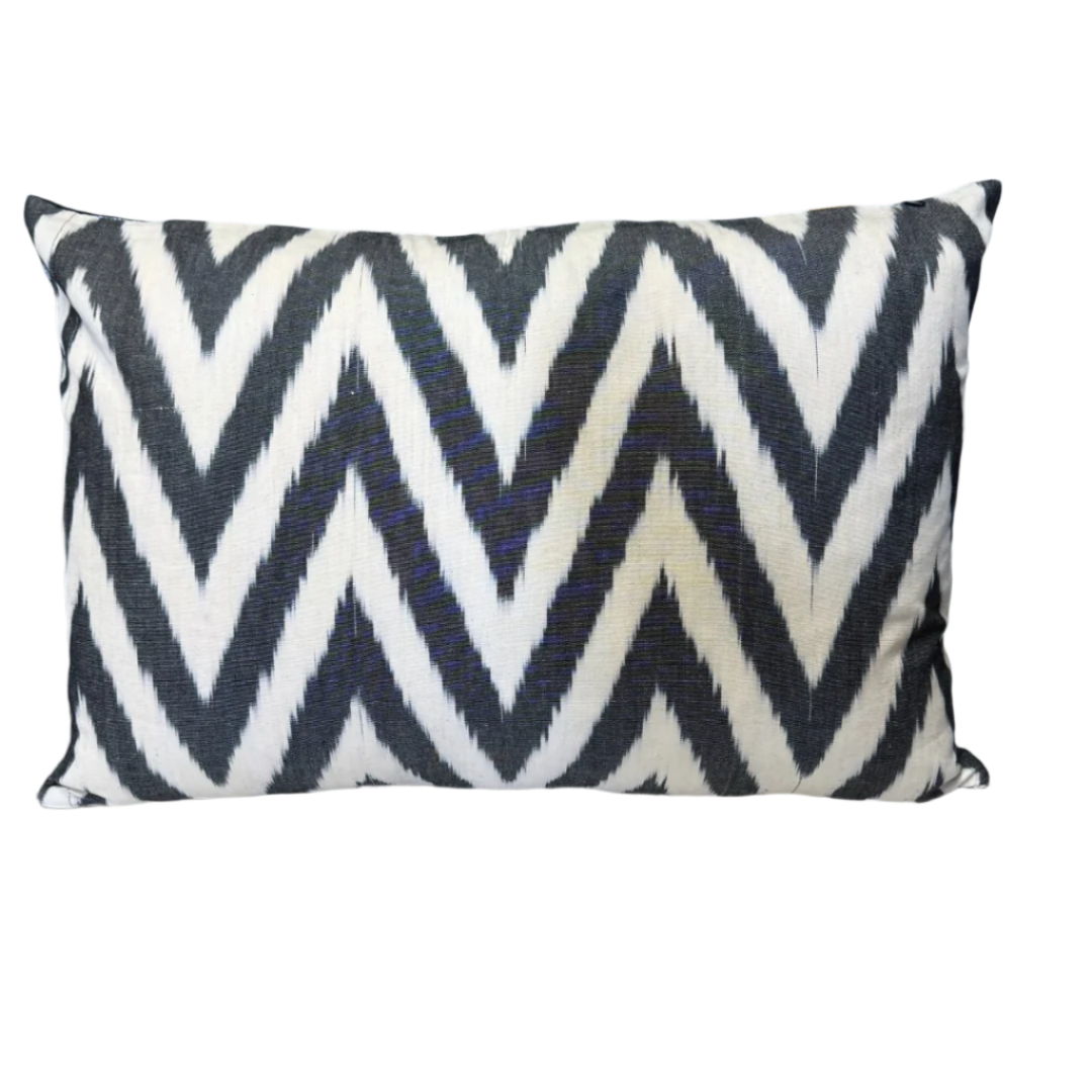 Suzani Pillow Cover | Rainbow Black