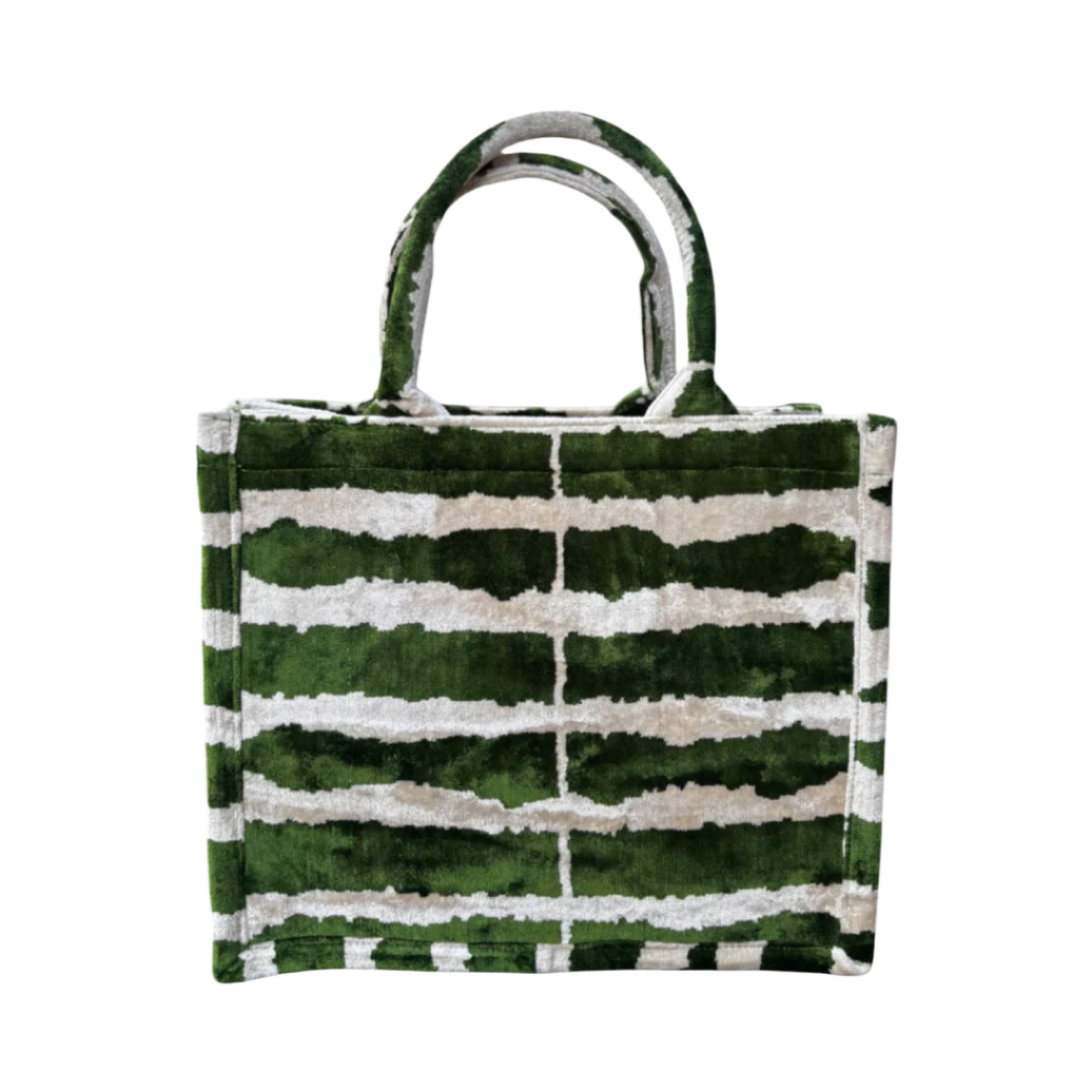 Silk Velvet Tote Bag - Flow Pattern