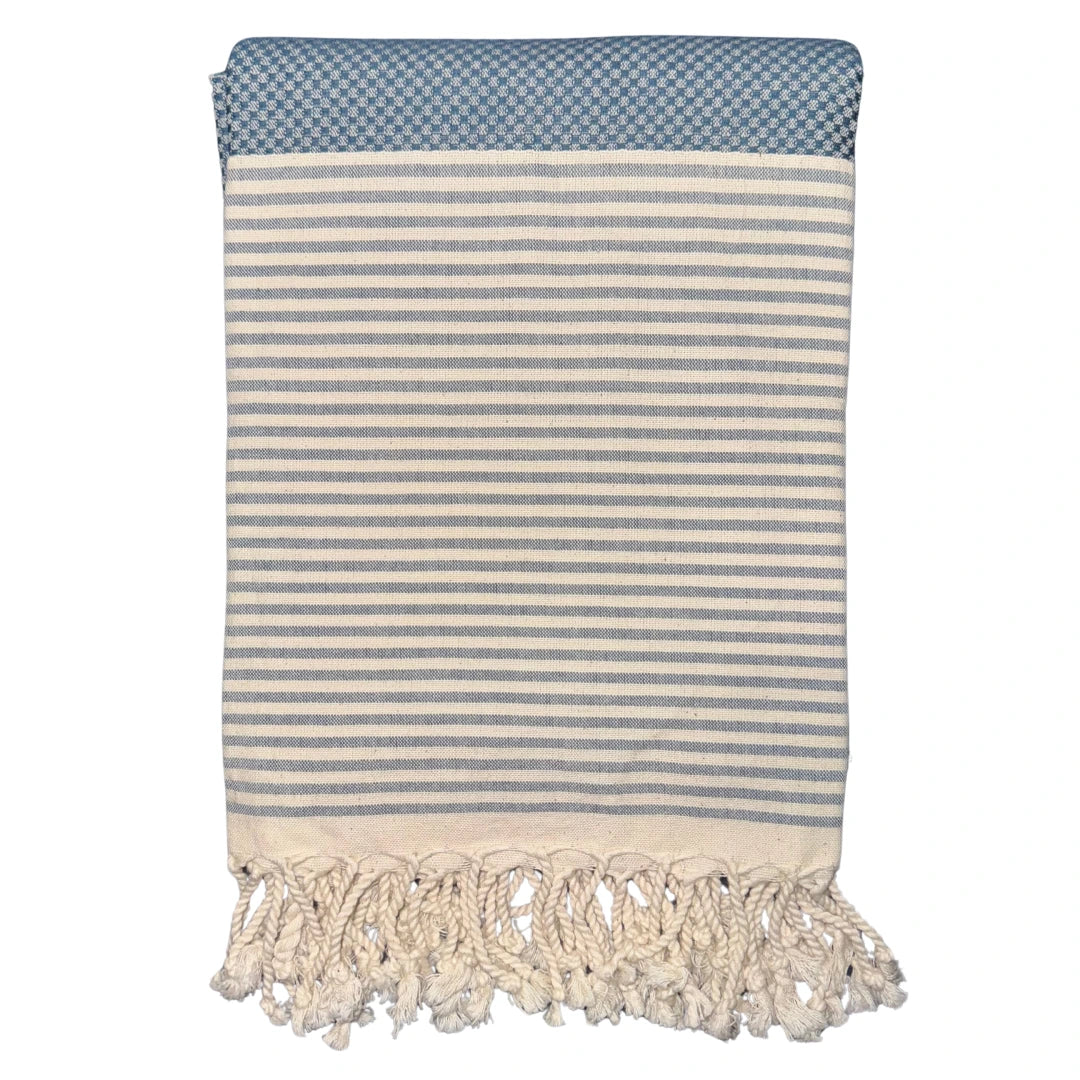 Handwoven Peshtemal Waffle Towel – Turquoise