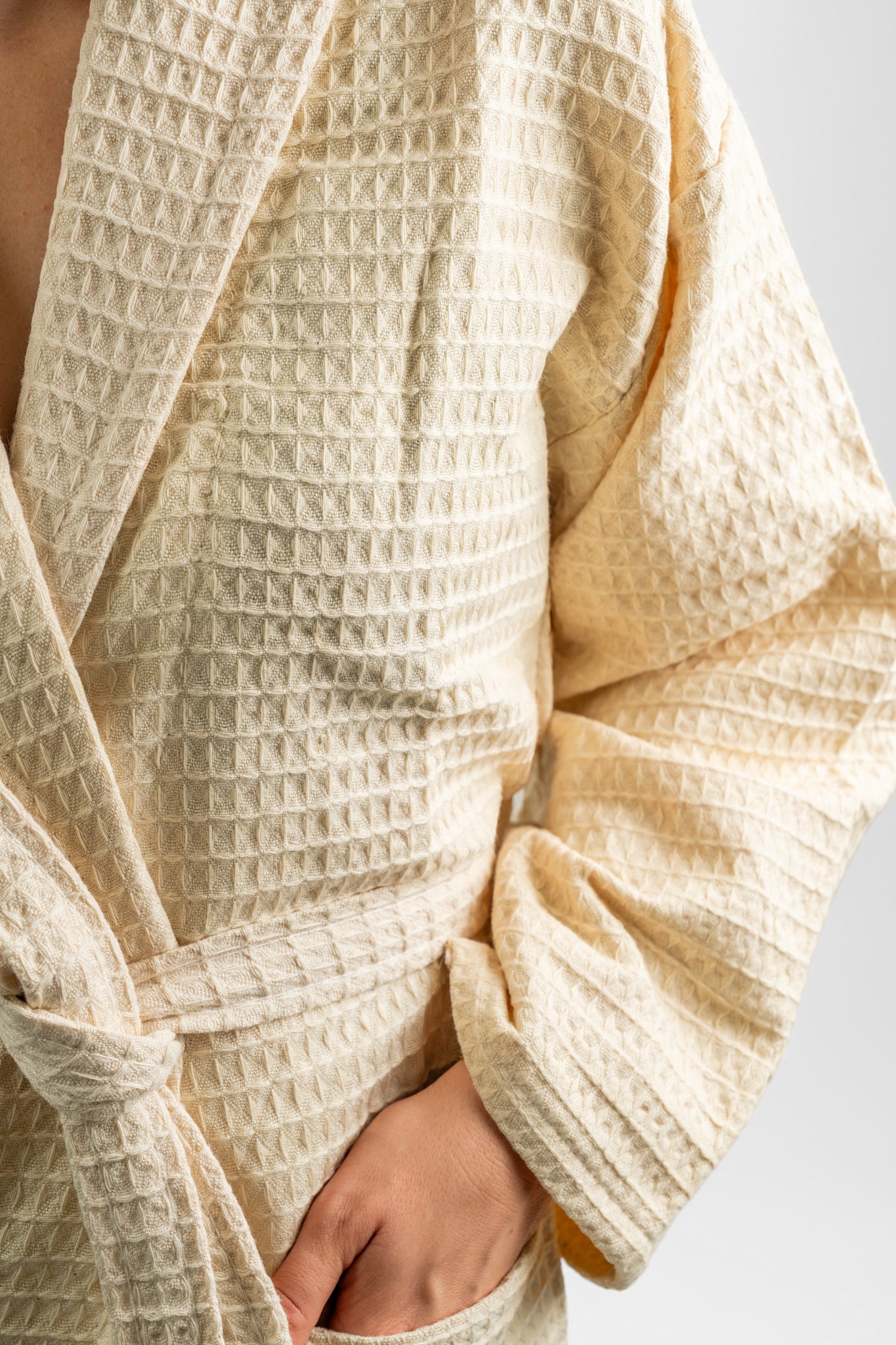 Waffle Weave Peshtemal Bathrobe | Beige_NewSeason.