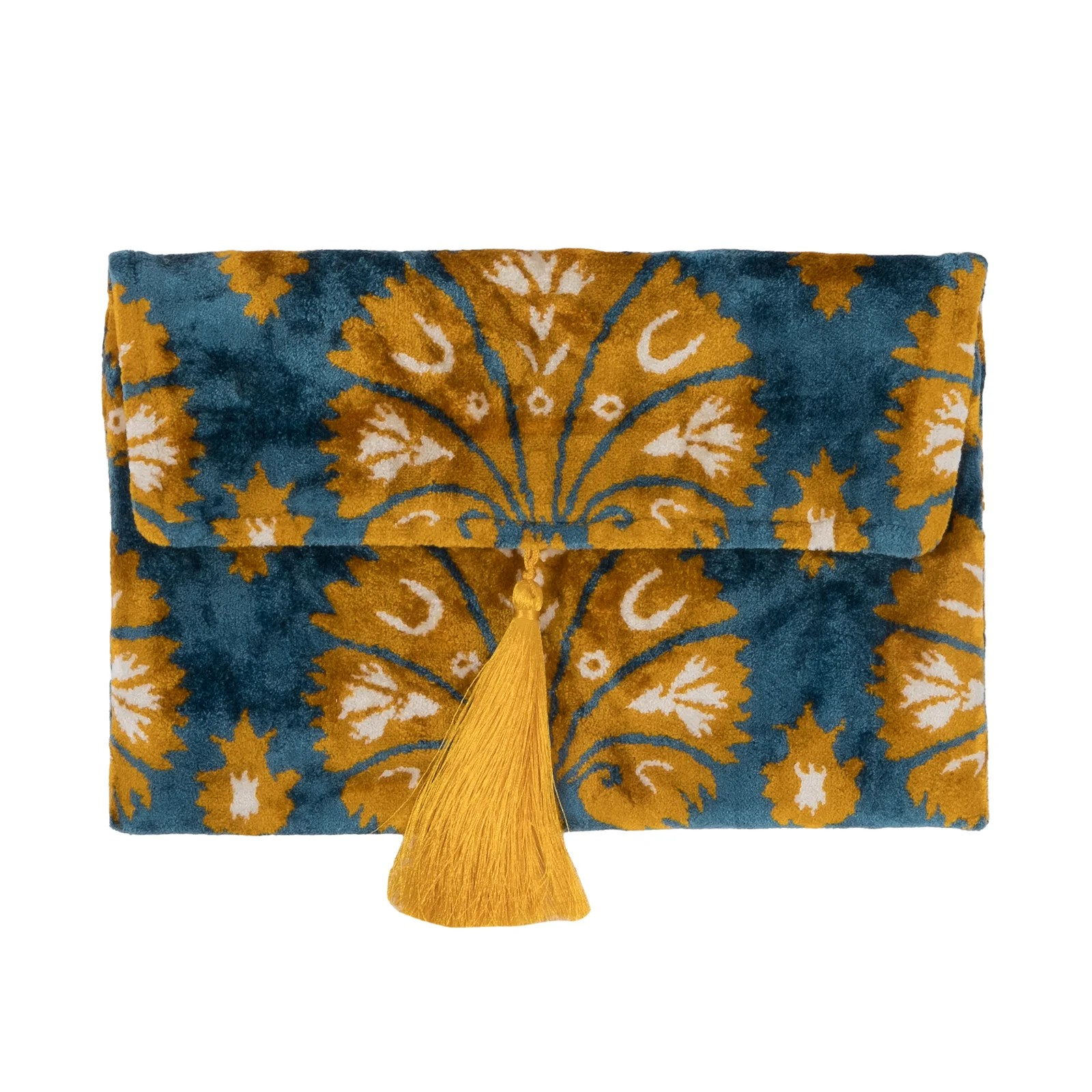 Clutch Bag | Blue & Saffron 2