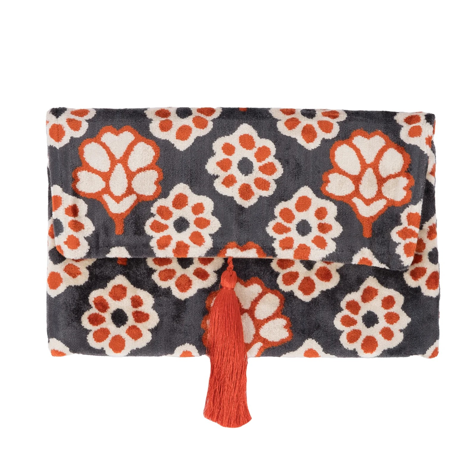 Clutch Bag | Tan & Anthracite Gray